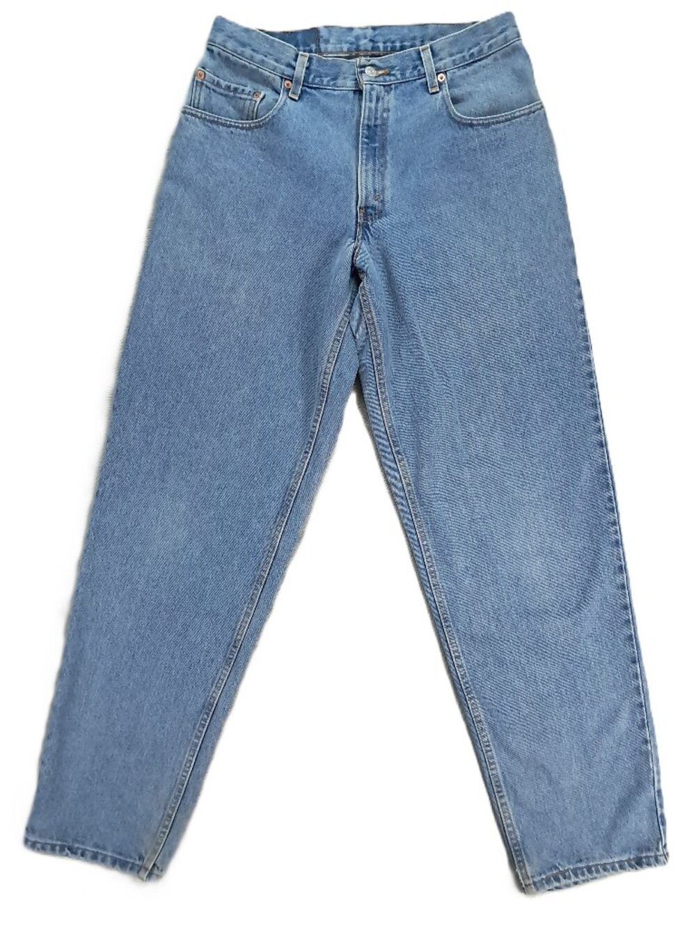 Vintage Levis 570 Jean Men 32x34 Baggy Fit Tapered Faded Blue Denim Made in USA